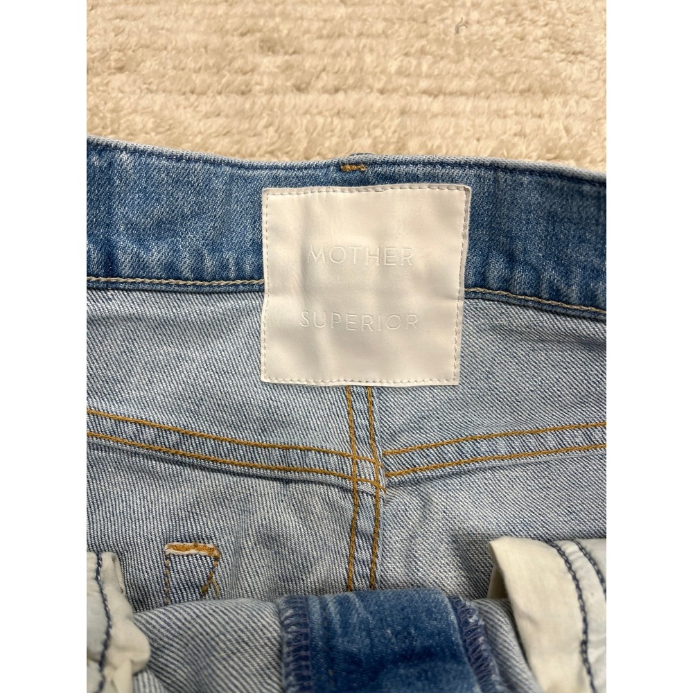 MOTHER High Waisted Hiker Hover Undone Denim On My Knees Jeans SZ 29 - Picture 2 of 4